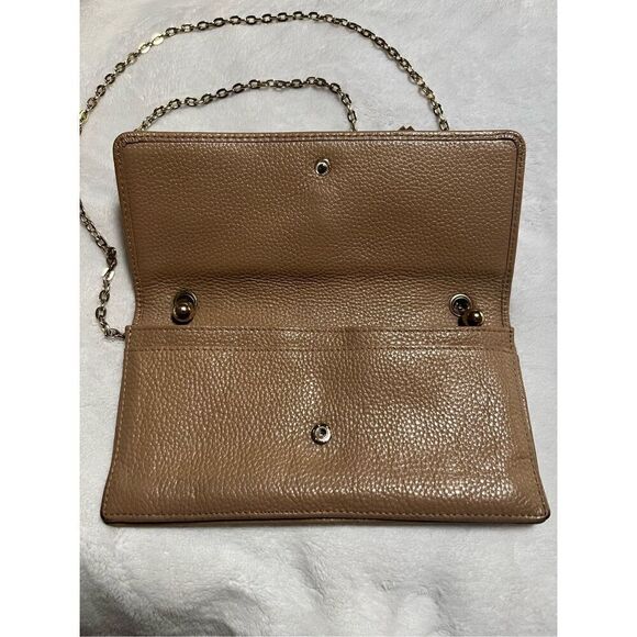 K. C. Jagger Crossbody Chain Wristlet Clutch Wallet Tan - Picture 2 of 11